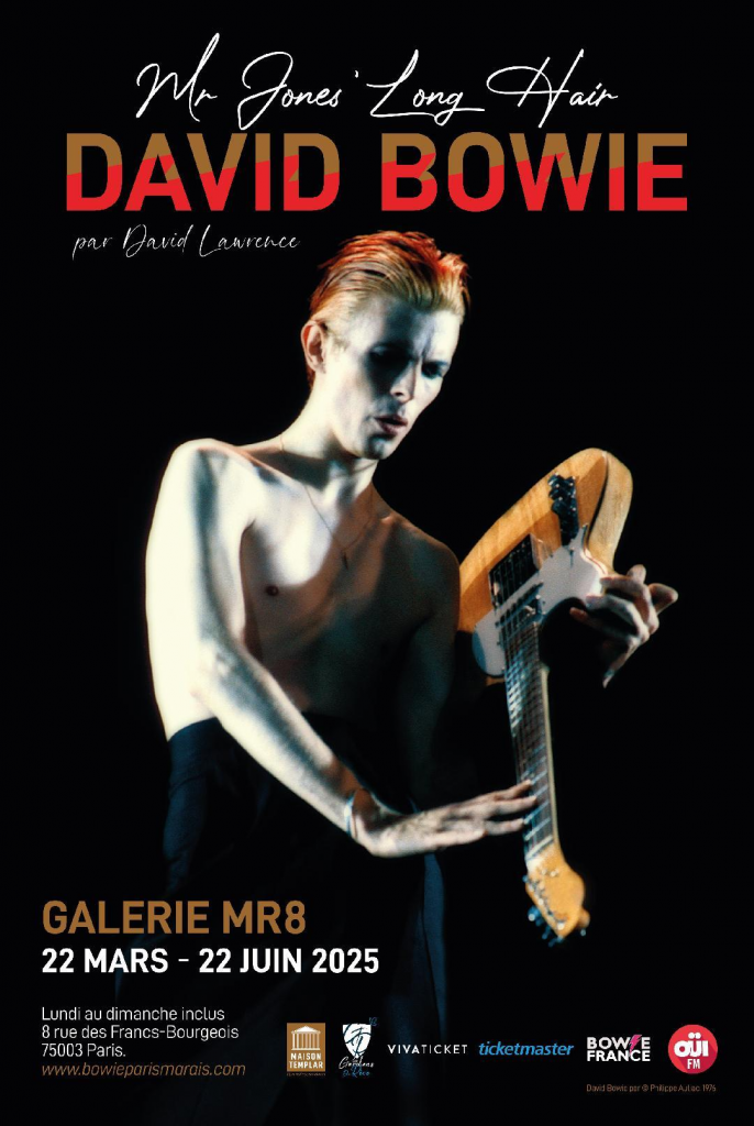 Poster of Exhibition David Bowie at Gallery MR8 for rent in the Marais for Paris Fashion Week